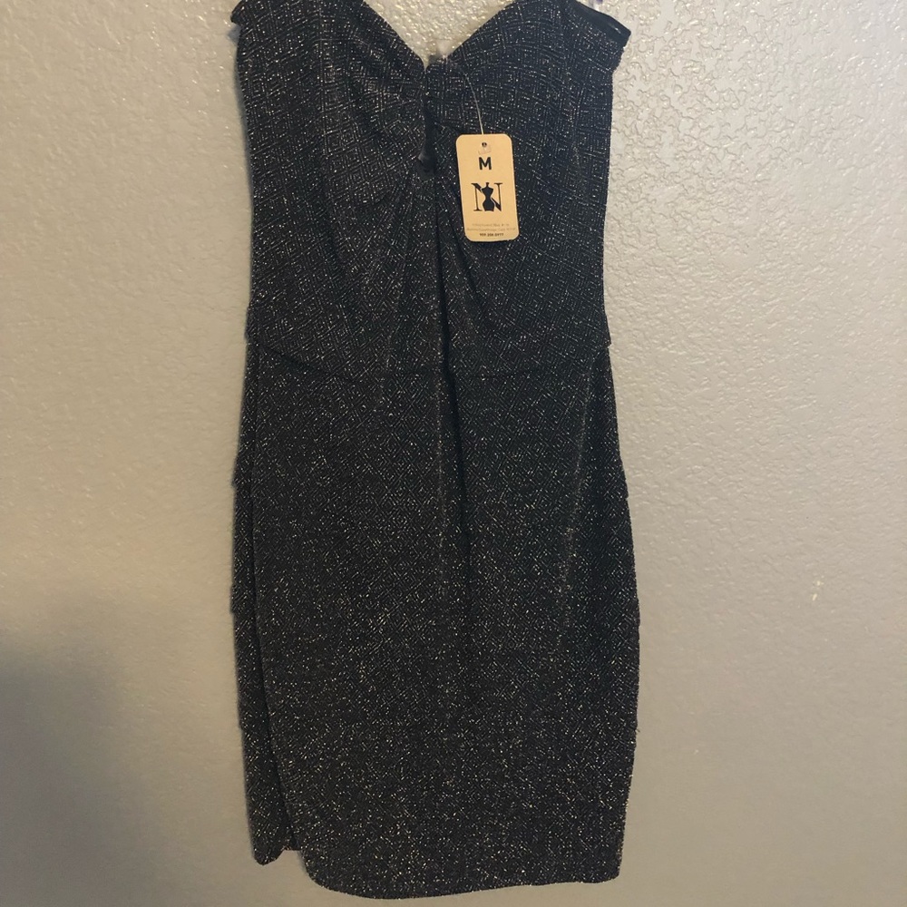 Sexy Strapless Sparkly Mini Dress